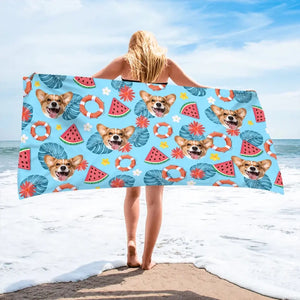 Photo personnalisée « Pattes de sable, bisous salés » - Chien
Serviette de plage personnalisée avec chat - Cadeau de vacances d'été, cadeau d'anniversaire pour les propriétaires d'animaux et les amoureux des animaux