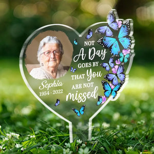 Photo personnalisée « Une belle âme » - Piquet de jardin en acrylique style vitrail personnalisé - Cadeau de condoléances pour les membres de la famille