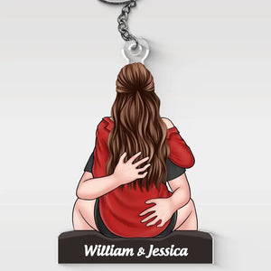 Tu es mon partenaire de crime, mon partenaire pour la vie - Porte-clés personnalisé en acrylique pour couple - Cadeau pour mari et femme, anniversaire