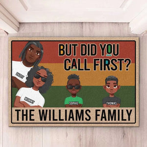 Mais avez-vous appelé en premier ? Tapis décoratif personnalisé pour la maison - Cadeau de pendaison de crémaillère pour les membres de la famille