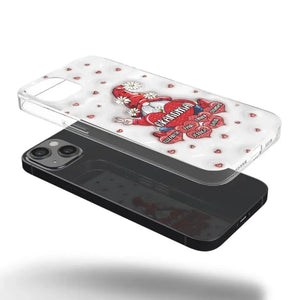 L'amour d'une mère est sans limites - Coque de téléphone transparente personnalisée avec effet gonflé en 3D - Cadeau pour maman et grand-mère
