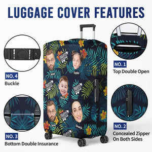 Housse de bagage personnalisée pour les familles qui voyagent ensemble et restent ensemble - Cadeau de vacances d'été pour les membres de la famille