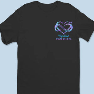 Ne marchez jamais seul - T-shirt, sweat à capuche et sweat-shirt unisexe personnalisé commémoratif - Cadeau de condoléances pour les membres de la famille