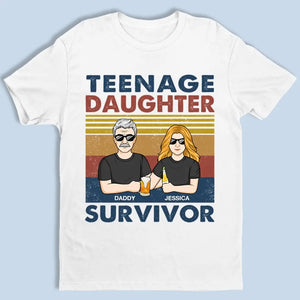 T-shirt, sweat à capuche et sweat-shirt unisexe personnalisé pour la famille, fille adolescente survivante, cadeau pour papa