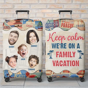 Photo personnalisée à chaque kilomètre, un nouveau souvenir - Housse de bagage personnalisée pour la famille - Cadeau de vacances d'été pour les membres de la famille