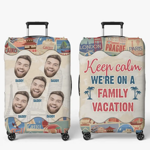 Photo personnalisée à chaque kilomètre, un nouveau souvenir - Housse de bagage personnalisée pour la famille - Cadeau de vacances d'été pour les membres de la famille