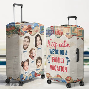 Photo personnalisée à chaque kilomètre, un nouveau souvenir - Housse de bagage personnalisée pour la famille - Cadeau de vacances d'été pour les membres de la famille