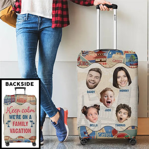 Photo personnalisée à chaque kilomètre, un nouveau souvenir - Housse de bagage personnalisée pour la famille - Cadeau de vacances d'été pour les membres de la famille