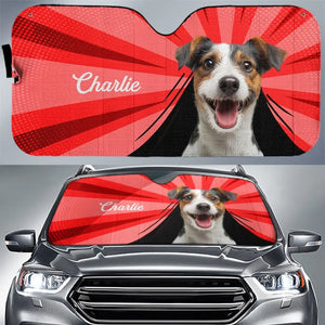 Photo personnalisée « Je ressens la chaleur de cet été » - Pare-soleil de pare-brise de voiture personnalisé pour chien et chat, protection de fenêtre de voiture - Cadeau de vacances d'été pour propriétaires d'animaux et amoureux des animaux