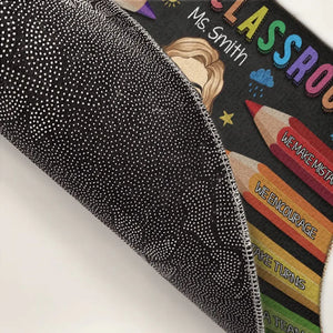 Dans cette classe, nous sommes une équipe - Tapis décoratif personnalisé pour la maison - Cadeau de pendaison de crémaillère pour enseignant