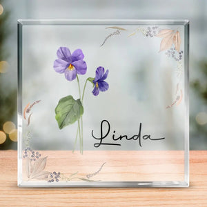 Fleurissez où vous êtes planté - Plaque acrylique carrée personnalisée pour meilleure amie - Cadeau de mariage, cadeau de demoiselle d'honneur pour meilleures amies, meilleures amies, sœurs