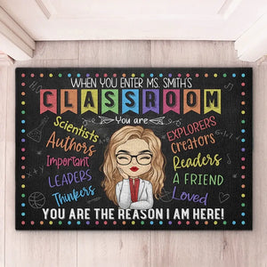 Tu es la raison pour laquelle je suis ici - Tapis décoratif personnalisé pour la maison - Cadeau de pendaison de crémaillère pour enseignant