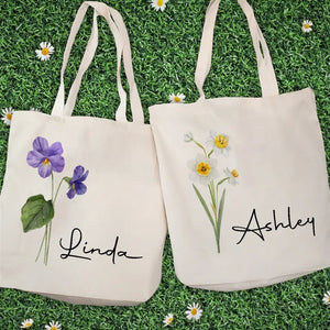 Les amis sont des fleurs qui ne fanent jamais - Sac fourre-tout personnalisé Bestie - Cadeau de mariage, cadeau de demoiselle d'honneur pour meilleures amies, meilleures amies, sœurs