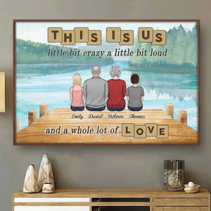 Ma famille me fait sentir aimée - Affiche horizontale personnalisée pour la famille - Cadeau pour les membres de la famille