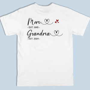 T-shirt unisexe personnalisé « Maman, grand-mère » - Cadeau pour maman et grand-mère