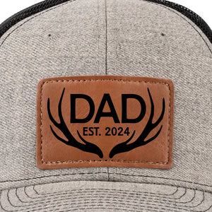Papa, tu as toujours été mon héros - Chapeau personnalisé en cuir avec patch - Cadeau pour papa, grand-père