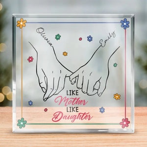 Tu es mon chef-d'œuvre éternel - Plaque acrylique carrée personnalisée pour la famille - Cadeau pour maman, fille