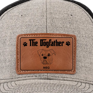 Vous êtes le parrain du chien - Chapeau en cuir personnalisé pour chien - Cadeau pour les propriétaires et les amoureux des animaux