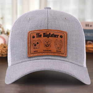 Vous êtes le parrain du chien - Chapeau en cuir personnalisé pour chien - Cadeau pour les propriétaires et les amoureux des animaux