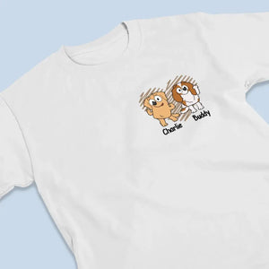 À l'ère de ma maman chien - T-shirt unisexe personnalisé avec imprimé recto verso - Cadeau pour propriétaires et amoureux des animaux