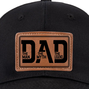 L'amour d'un père est éternel - Chapeau familial en cuir - Cadeau pour papa