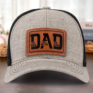 L'amour d'un père est éternel - Chapeau familial en cuir - Cadeau pour papa