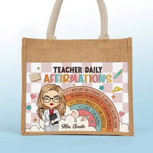 Alimenter le moteur du futur - Sacs fourre-tout personnalisés pour enseignants, sacs fourre-tout en jute, sacs de plage - Cadeau pour enseignants