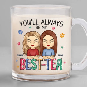 Tu es mon âme sœur - Tasse en verre personnalisée Bestie - Cadeau pour meilleures amies, BFF, sœurs