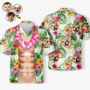 Photo personnalisée : chaque jour devrait être une journée à la plage - T-shirt hawaïen tropical unisexe personnalisé pour la famille - Cadeau de vacances d'été, cadeau pour les membres de la famille