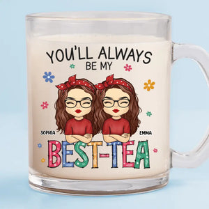 Tu es mon âme sœur - Tasse en verre personnalisée Bestie - Cadeau pour meilleures amies, BFF, sœurs