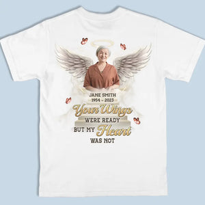 Photo personnalisée « Toujours dans mon cœur » – T-shirt unisexe personnalisé, sweat à capuche, sweat-shirt – Cadeau de condoléances pour les membres de la famille