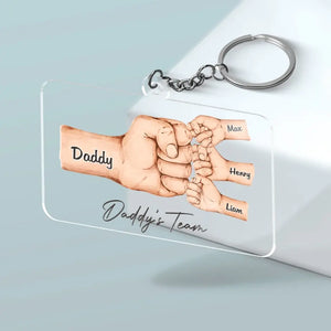 Mon père m'a donné mes rêves - Porte-clés personnalisé en acrylique de forme personnalisée - Cadeau pour papa, grand-père