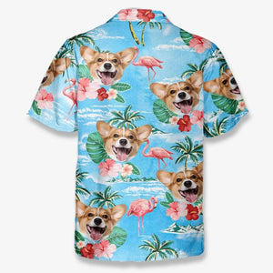 Photo personnalisée « La mer m'appelle et je dois y aller » - T-shirt hawaïen tropical unisexe personnalisé pour la famille - Cadeau de vacances d'été, cadeau pour les membres de la famille