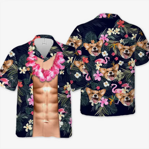 T-shirt hawaïen unisexe personnalisé avec photo « Bons moments et lignes de bronzage » - Cadeau idéal pour les vacances d'été, pour les membres de la famille
