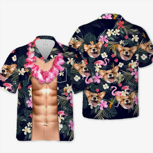 T-shirt hawaïen unisexe personnalisé avec photo « Bons moments et lignes de bronzage » - Cadeau idéal pour les vacances d'été, pour les membres de la famille
