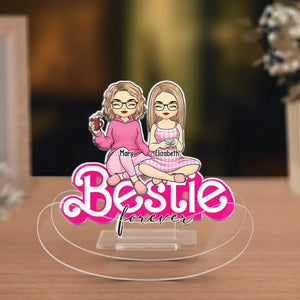 Besties Forever - Support à secouer personnalisé en acrylique - Cadeau pour meilleures amies, meilleures amies, sœurs