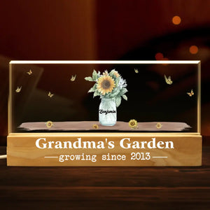 L'amour grandit toujours dans notre famille - Veilleuse LED 3D personnalisée en acrylique avec lettres - Cadeau pour maman et grand-mère