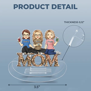 Une fille est un cadeau d'amour - Support à secousses personnalisé en acrylique pour la famille - Cadeau pour maman et grand-mère