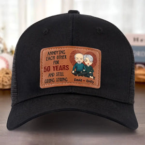 T'aimer est l'aventure la plus précieuse que je connaisse - Chapeau en cuir personnalisé pour couple - Cadeau pour mari et femme, anniversaire