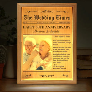 Photo personnalisée « Nous sommes plus vivants quand nous sommes amoureux » - Cadre photo personnalisé pour couple, boîte lumineuse - Cadeau pour mari et femme, anniversaire