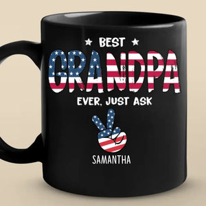 Meilleur grand-père de tous les temps - Mug noir personnalisé pour la famille - Cadeau pour papa et grand-père