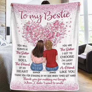 J'ai de la chance d'avoir un ami comme toi - Couverture personnalisée Bestie - Cadeau pour les meilleurs amis, BFF, sœurs