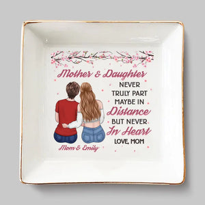 Mère et fille ne se séparent jamais vraiment - Plat à bijoux personnalisé pour la famille - Cadeau pour maman et fille