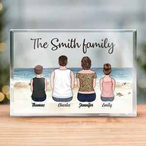 Objectifs de l'équipe de plage - Plaque rectangulaire en acrylique personnalisée pour la famille - Cadeau pour les membres de la famille