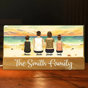 L'été est le moment idéal pour se retrouver en famille - Veilleuse LED 3D personnalisée en acrylique avec lettres - Cadeau pour les membres de la famille