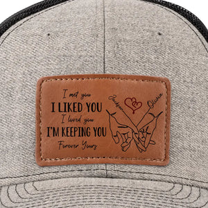 Un seul m'ennuie ! - Chapeau personnalisé en cuir avec patch - Cadeau pour mari et femme, anniversaire