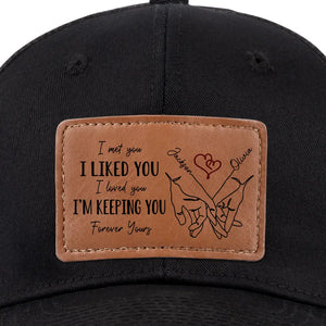 Un seul m'ennuie ! - Chapeau personnalisé en cuir avec patch - Cadeau pour mari et femme, anniversaire