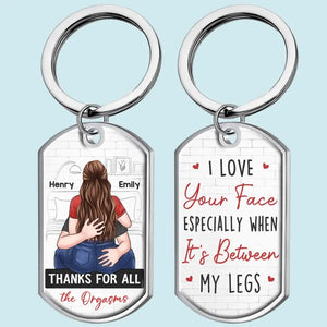 Je t'aime pour ta personnalité - Porte-clés personnalisé pour couple - Cadeau pour mari et femme, anniversaire