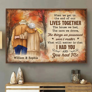 Nous nous aurons toujours l'un l'autre - Affiche horizontale personnalisée pour couple - Cadeau pour mari et femme, anniversaire