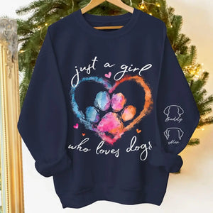L'amour a quatre pattes - Sweat-shirt unisexe personnalisé pour chien et chat avec motif sur la manche - Cadeau pour les propriétaires et les amoureux des animaux